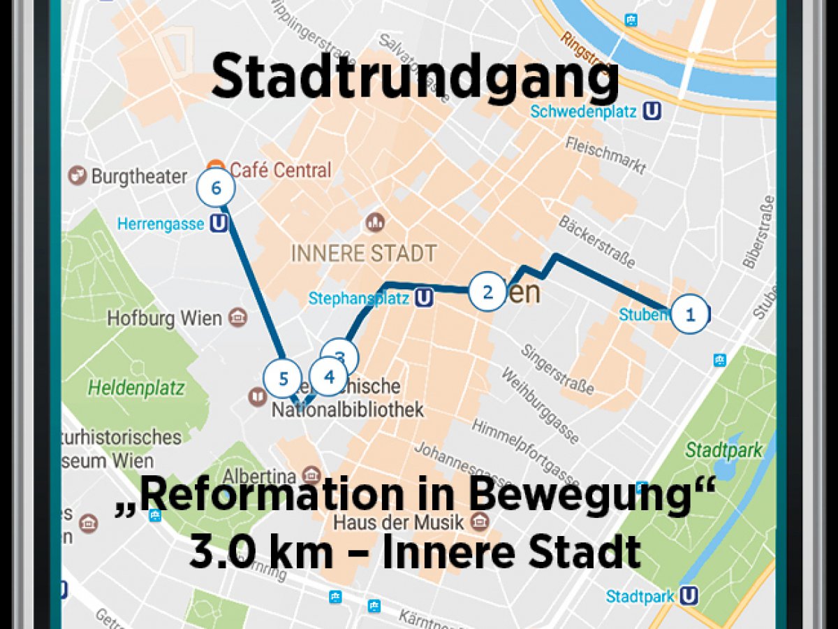 Ein Blick auf die Route des Stadtspaziergangs "Reformation in Bewegung"