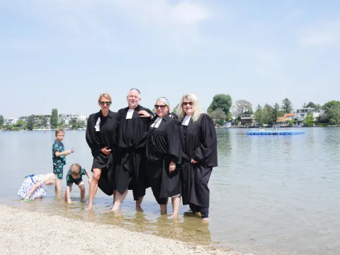 Hinter den Kulissen: Unsere Crew beim Donautaufen-Test. Fazit: Das wird großartig! Seid dabei!